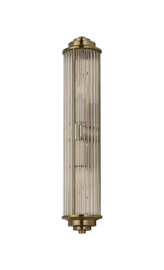 Appeal Large Flush Wall Light in Antique Brass IP44