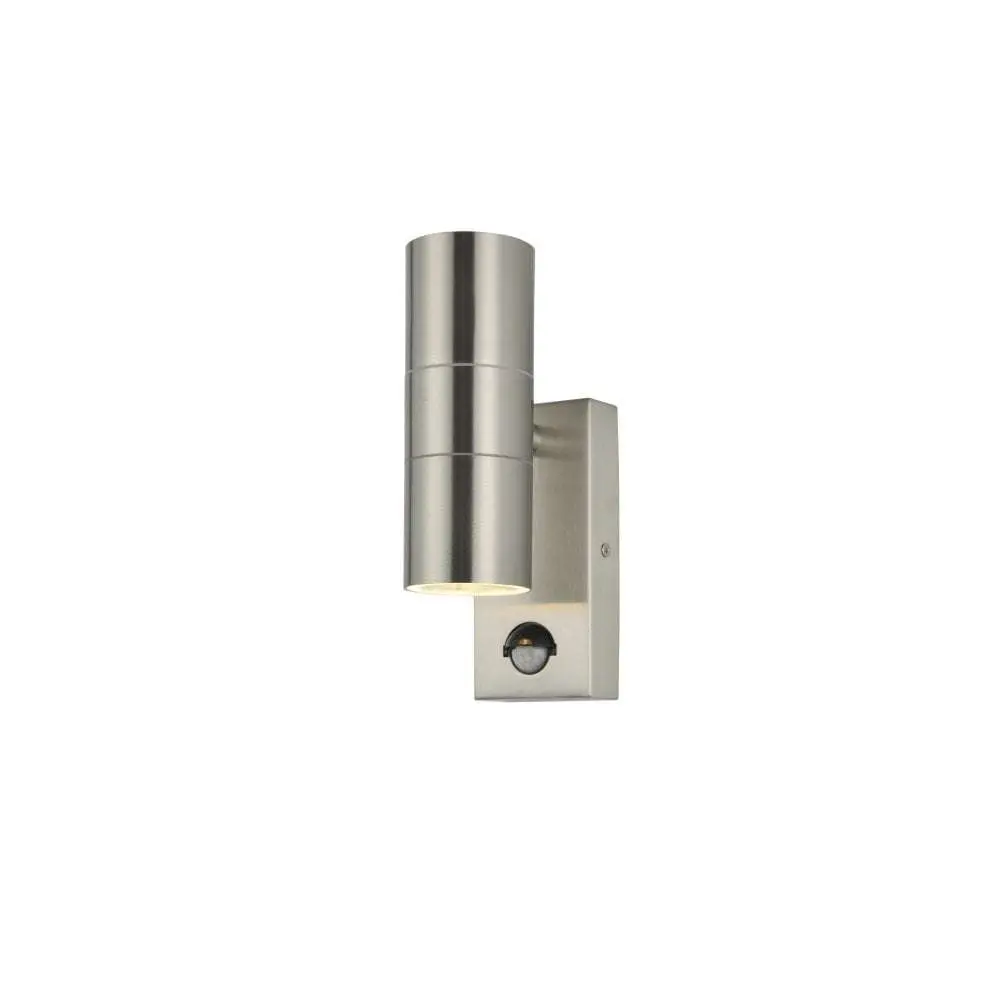 Leto Up and Down c/w PIR in a Stainless Steel Finish