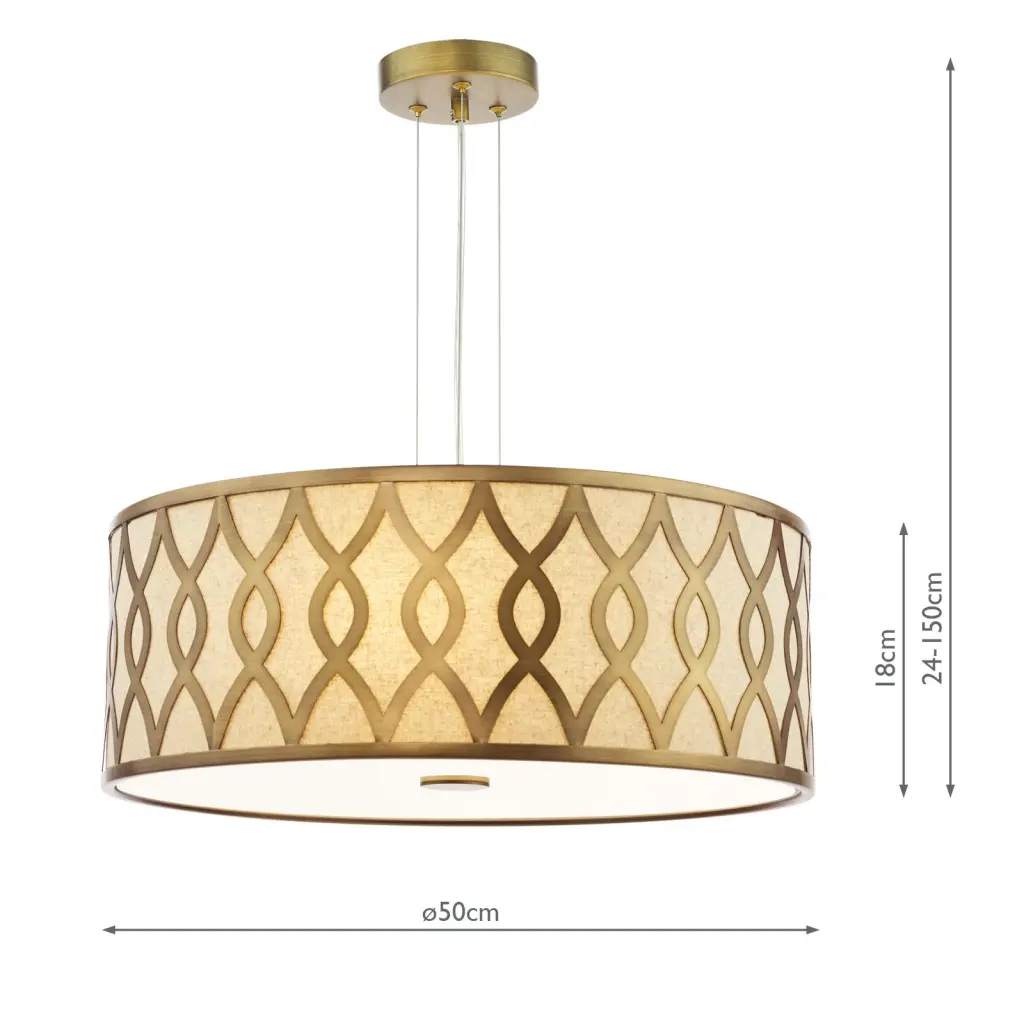Locryn 4 Light Brushed Bronze Pendant