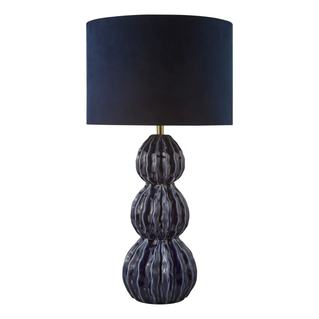 Lorelai Blue Table Lamp C/W Shade