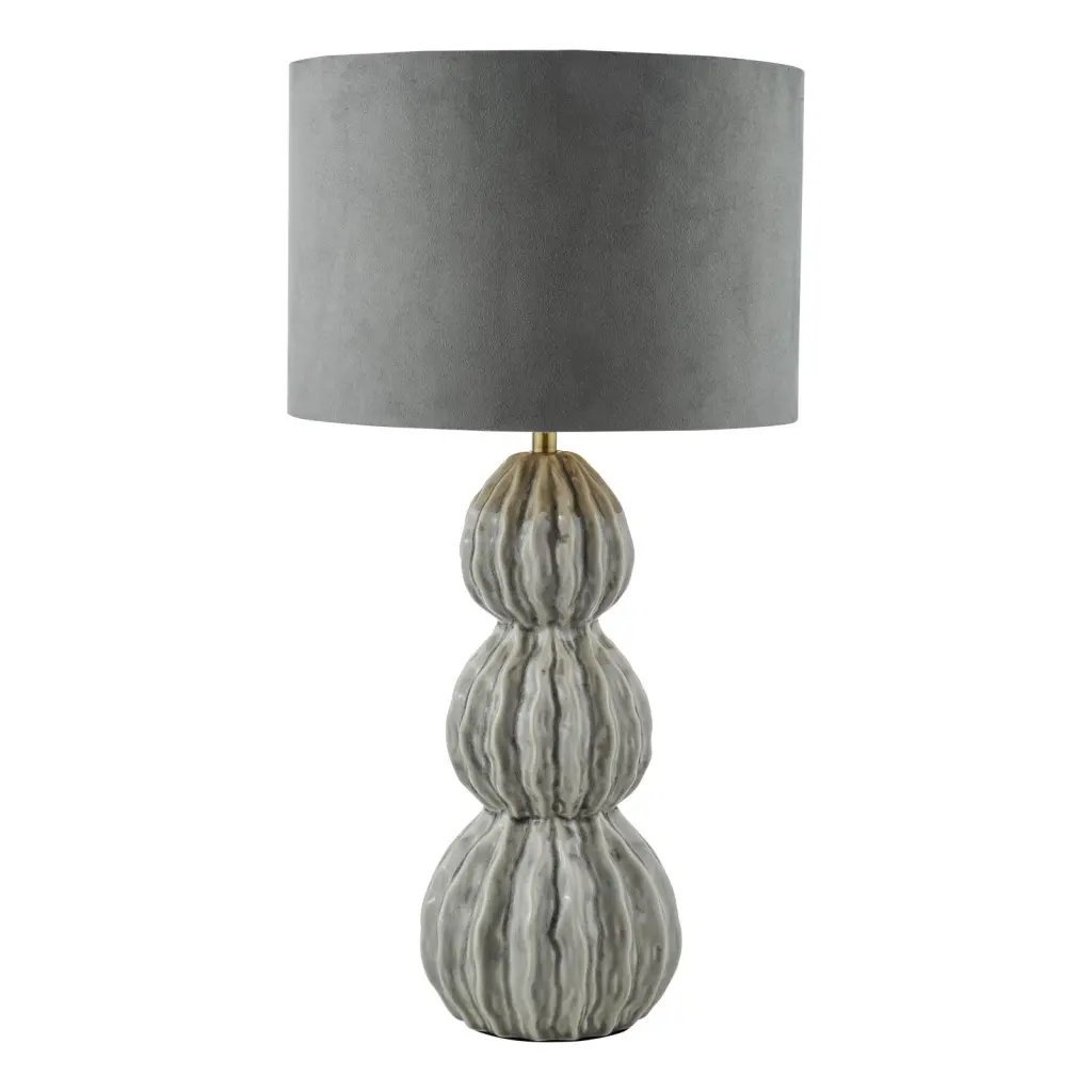 Lorelai Grey Table Lamp C/W Shade