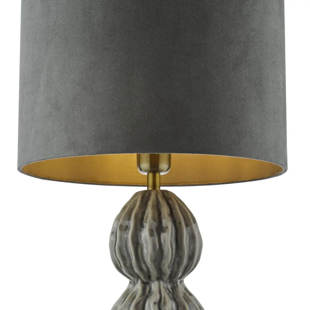 Lorelai Grey Table Lamp C/W Shade