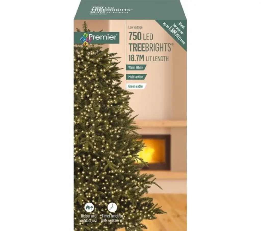 750 LED Timer Treebrights Warm White Christmas Tree Lights