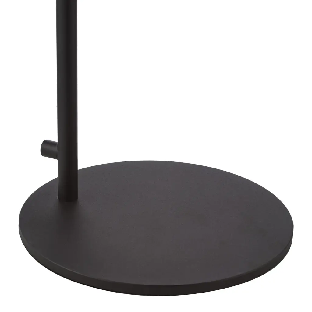 Lycia Matt Black Table Lamp C/W Smoked Ombre Glass