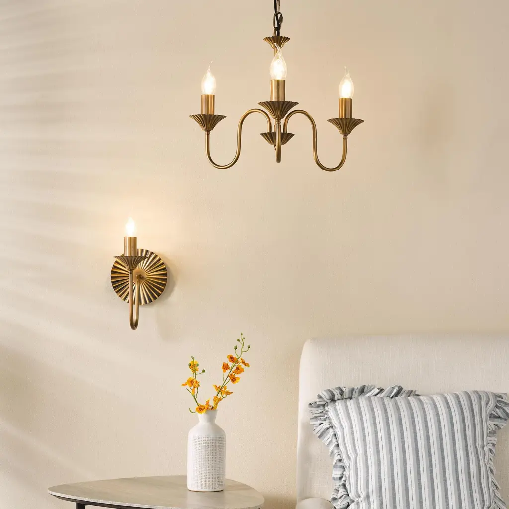 Lydian Antique Bronze Wall Light