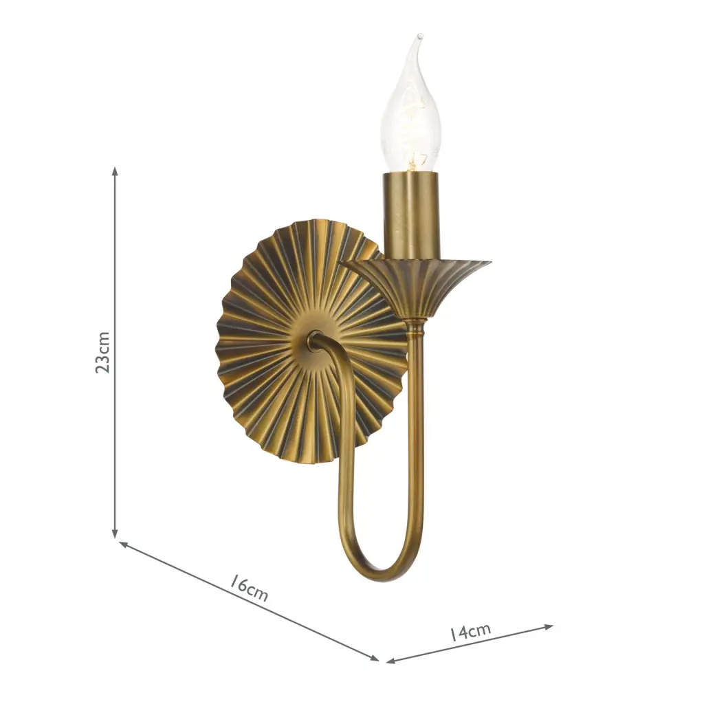 Lydian Antique Bronze Wall Light
