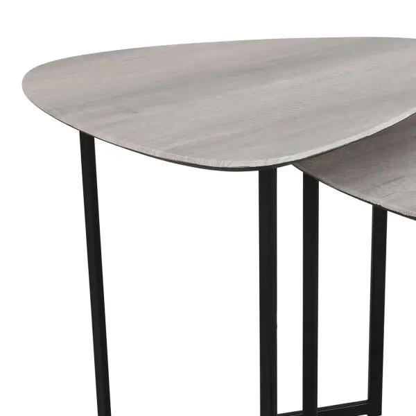 Mibello Nested Side Tables with Oak Effect