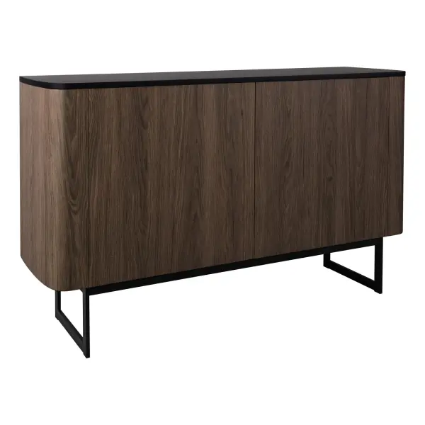Myron Tall Mocha Veneer and Matt Black Cabinet
