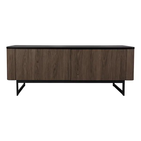 Myron Mocha Veneer and Matt Black Cabinet