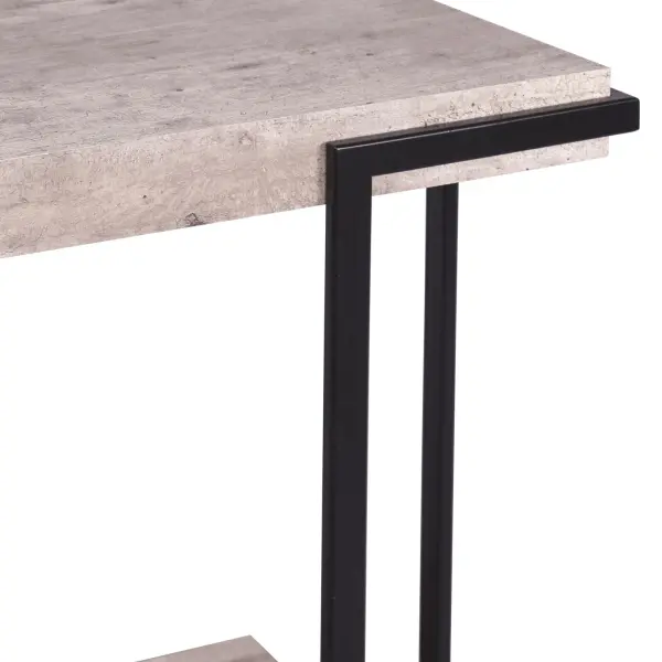 Royan Square Side Table with Concrete Effect