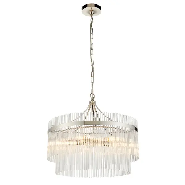 Marietta 5 Light Bright Nickel Pendant
