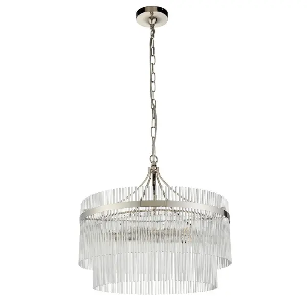 Marietta 5 Light Bright Nickel Pendant