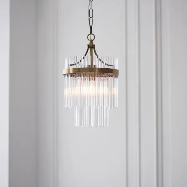 Marietta Single Pendant in Antique Brass