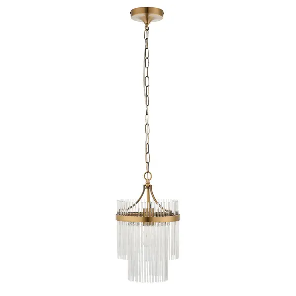 Marietta Single Pendant in Antique Brass