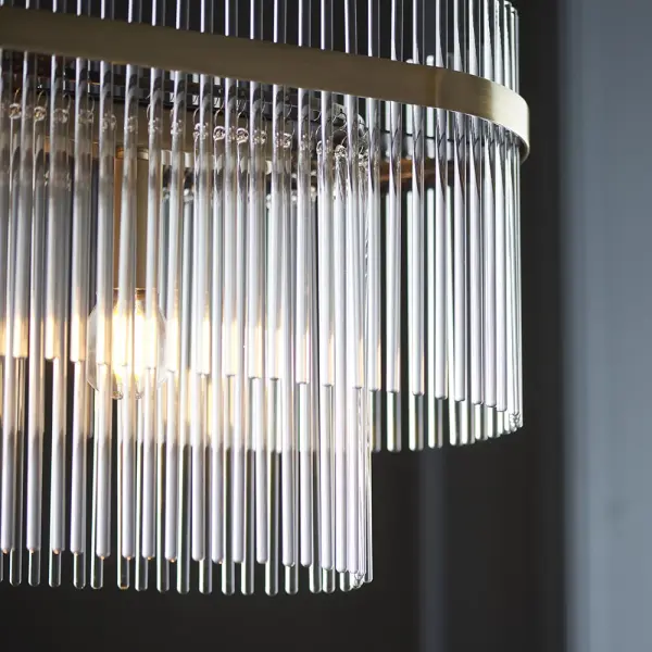 Marietta Linear Pendant in Antique Brass
