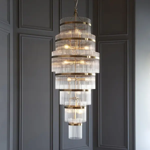 Marietta 21 Light Chandelier in Antique Brass