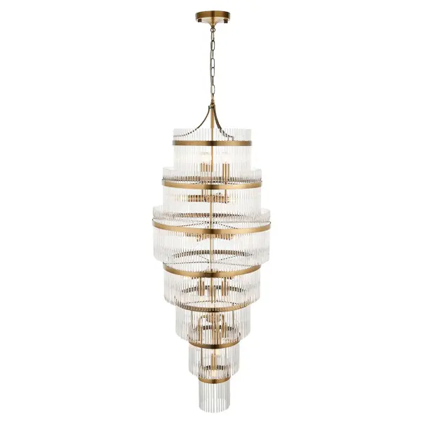 Marietta 21 Light Chandelier in Antique Brass