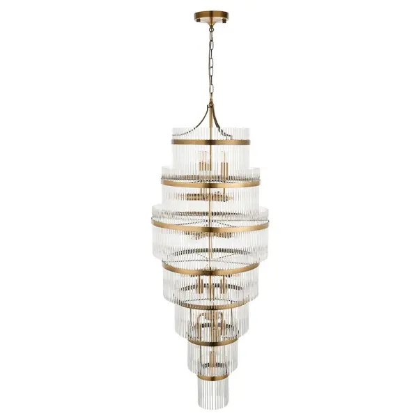 Marietta 21 Light Chandelier in Antique Brass