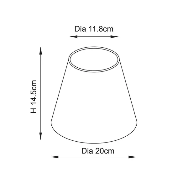 Ripple 200mm Coral Pink Tapered Shade