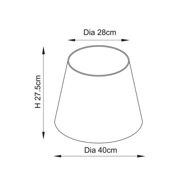 Ripple 400mm Coral Pink Tapered Shade