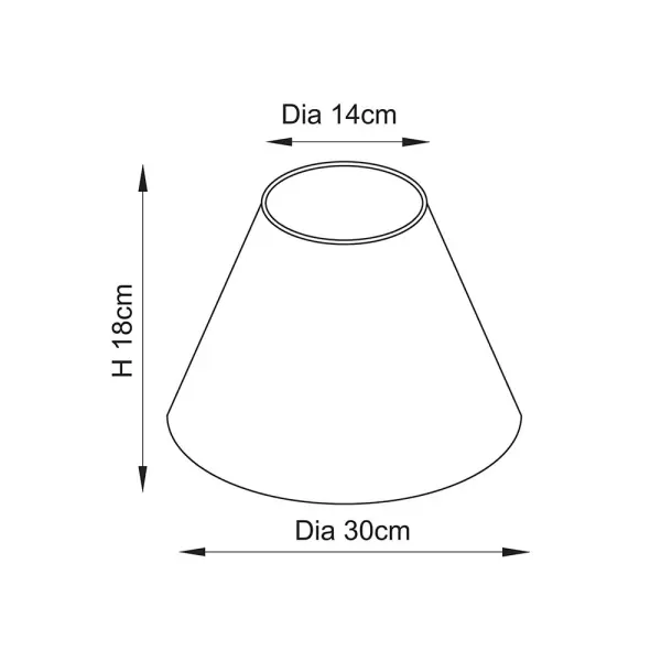 Ivy Tapered Almond White 300mm Shade