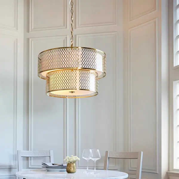 Cordero 6 Light Tiered Pendant in Gold Finish