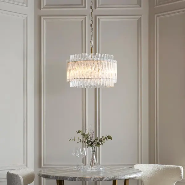 Brenda Aged Brass 3 Light Ceiling Pendant