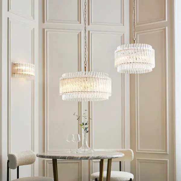 Brenda Aged Brass 3 Light Ceiling Pendant