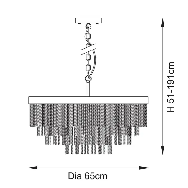 Anistoria 9 Light Brass Ceiling Pendant