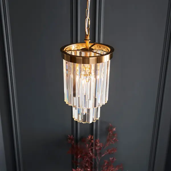 Conaston Single Pendant in Brass