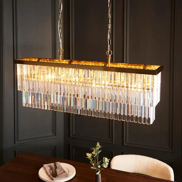 Conaston 4 Light Linear Pendant in Brass