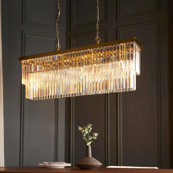 Conaston 4 Light Linear Pendant in Brass