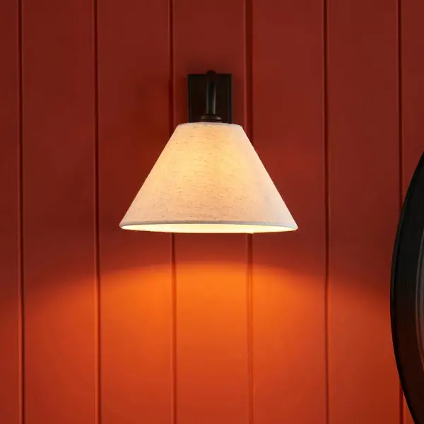 Knole Matt Black Wall Light C/W Shade