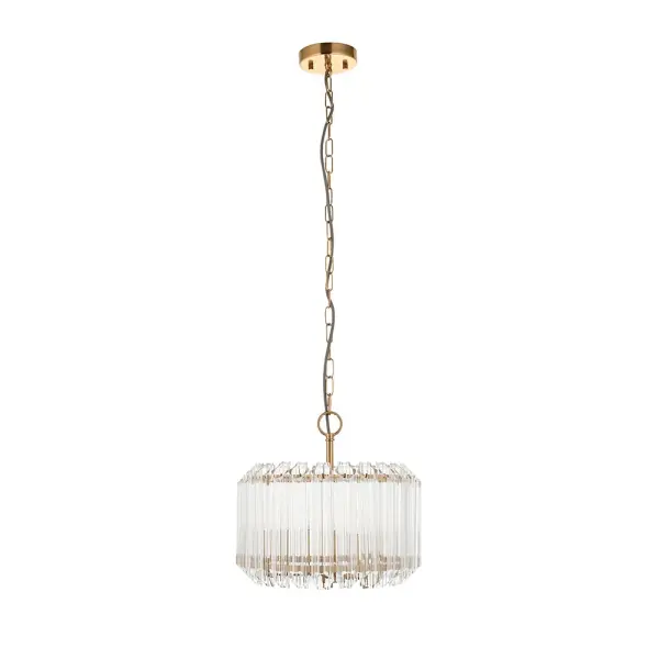 Valentina 3 Light Aged Brass Ceiling Pendant
