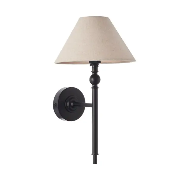 Lille Matt Black Wall Light C/W Shade