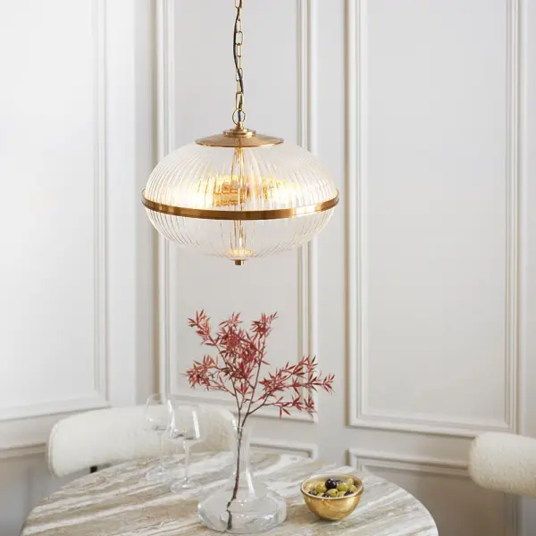 Somerset 3 Light Ceiling Pendant in Brass