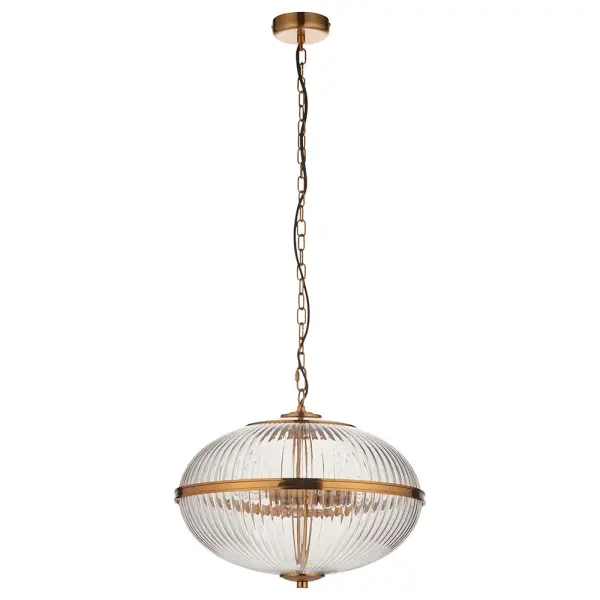 Somerset 3 Light Ceiling Pendant in Brass
