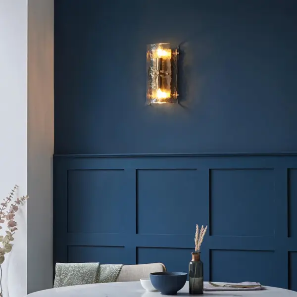 Keller Double Wall Lighting with Textured Glass