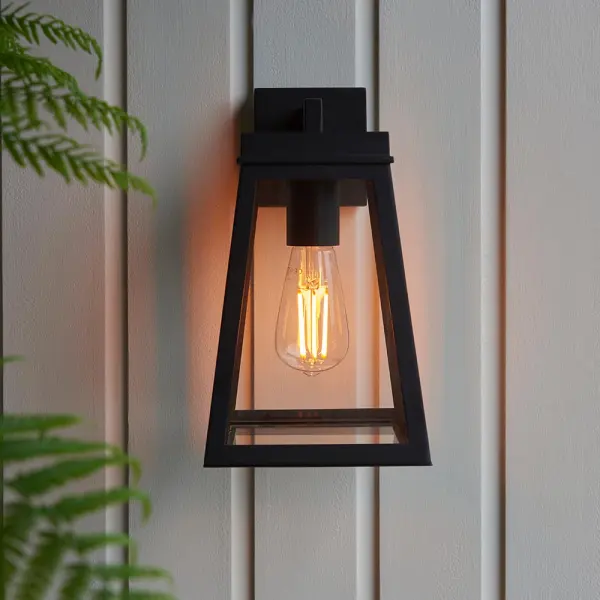 Lymington Outdoor Wall Lantern in Black IP44