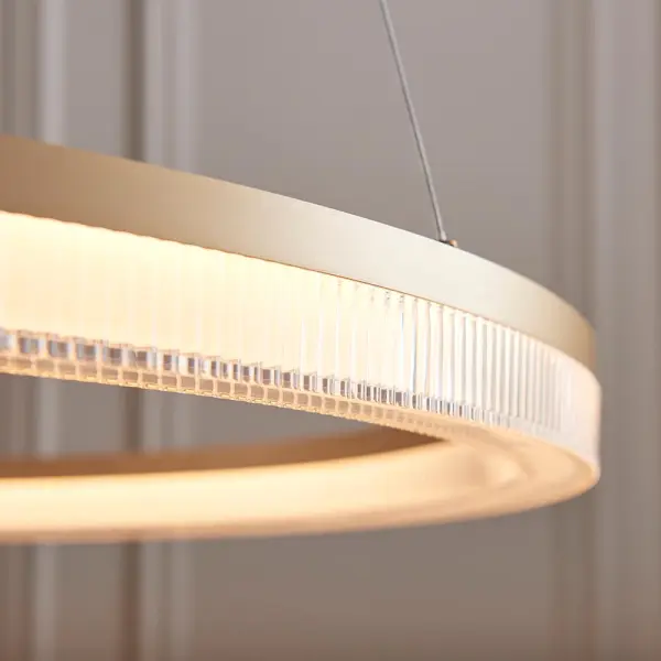 Brushed Gold LED Hoop Pendant