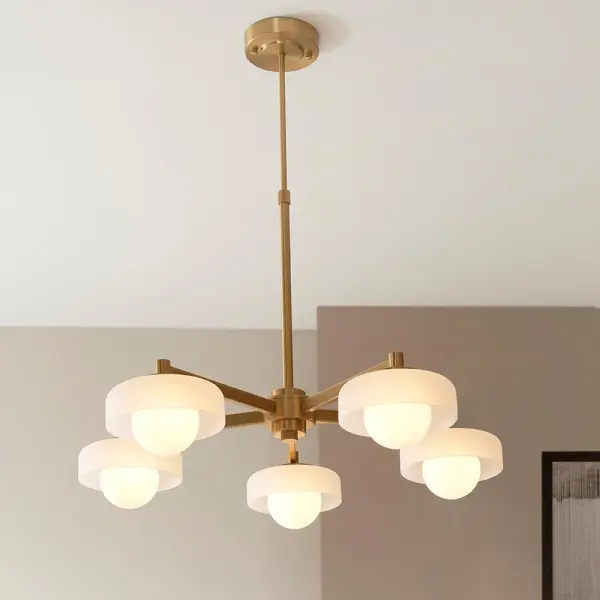 Boss 5 Light Ceiling Fitting in Brushed Brass