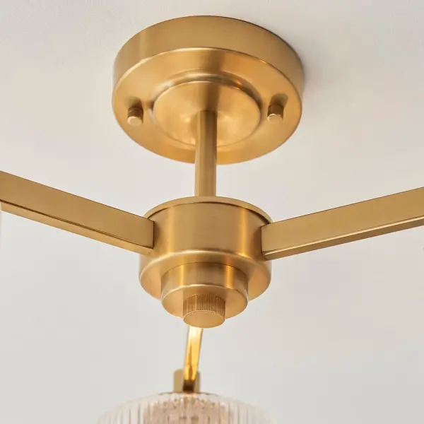 Stamford 3 Light Semi Flush Fitting