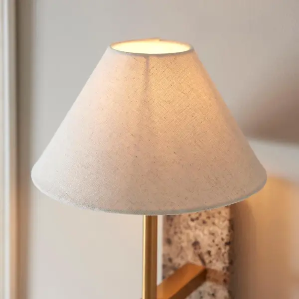 Faro Emperador Brown Marble Wall Light C/W Shade