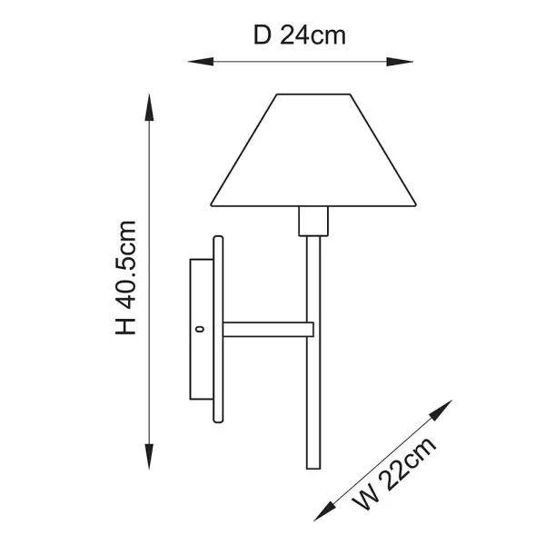 Faro Natural Travertine Stone Wall Light C/W Shade