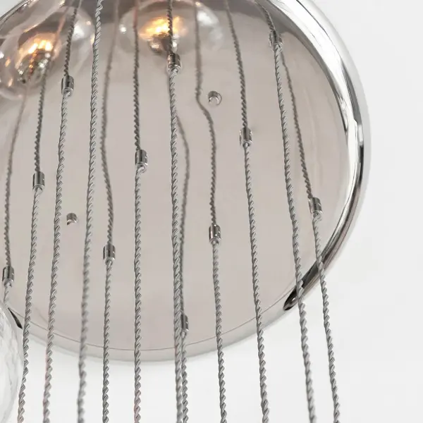 Millie Polished Nickel 13 Light Pendant with Clear Glass Shades
