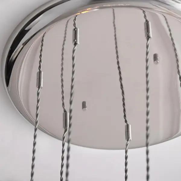 Millie Polished Nickel 7 Light Pendant with Clear Glass Shades