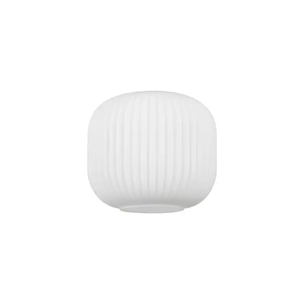 Meel 20cm Pumpkin Opal Ribbed Glass