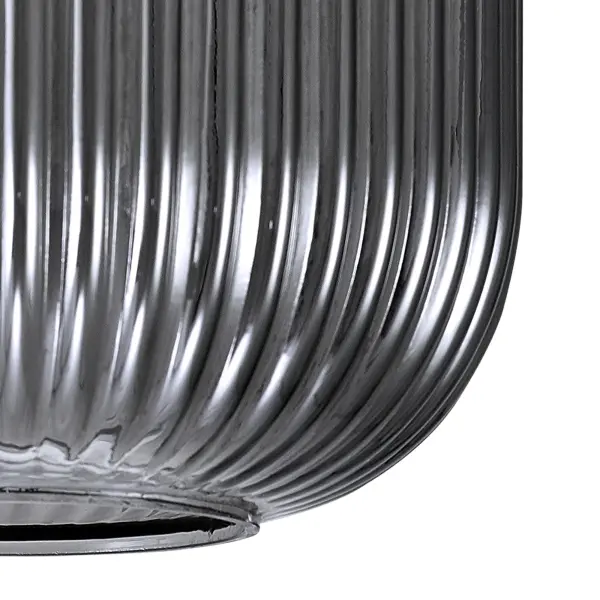 Meel 20cm Pumpkin Smoked Ribbed Glass