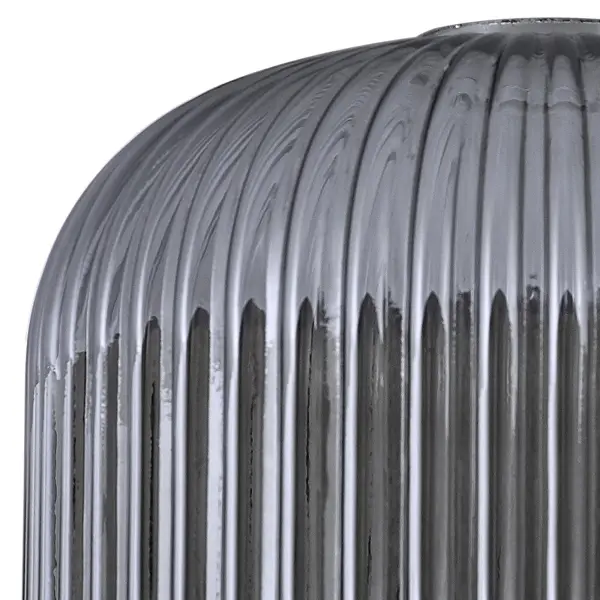 Meel 20cm Pumpkin Smoked Ribbed Glass