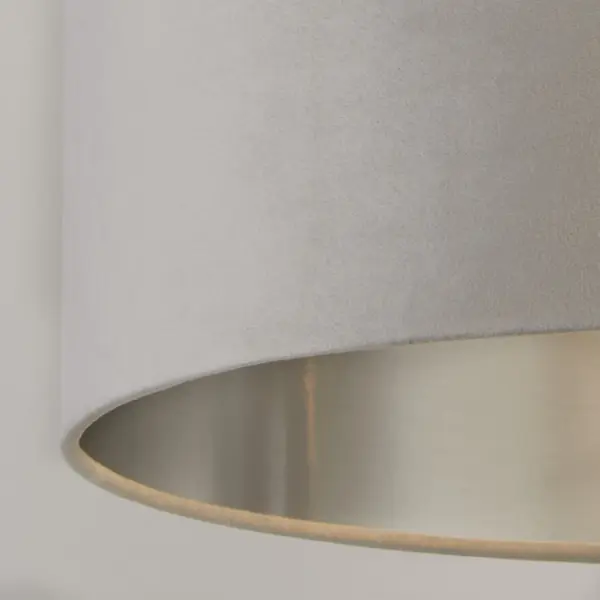 Light Grey Velvet with Silver Linner 38cm